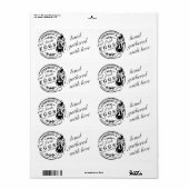 Chicken Family Boerderij Eierkarton Etiket (Full Sheet)