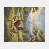 Chicken Farm House Fleece Deken (Voorkant (Horizontaal))