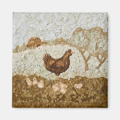 Chicken Farmyard Magnet (Devant)
