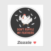 Chicken Feathers Sticker (Vel)