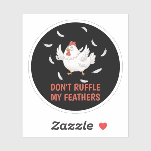 Chicken Feathers Sticker (Vel)
