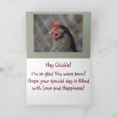 Chicken Friend Verjaardag Kaart (Binnen)