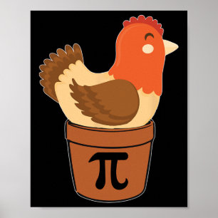 Chicken Funny Wiskunde Engineer Nerd Birthday Gift Poster