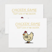 Chicken Game Don't Look At The Chicken Funny Chick (Voorkant / Achterkant)