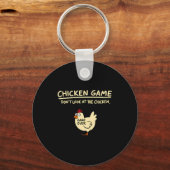 Chicken Game Dont Look At The Chicken Funny Chick Sleutelhanger (Voorkant)