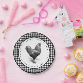 Chicken Gingham Papieren Bordje (Feest)