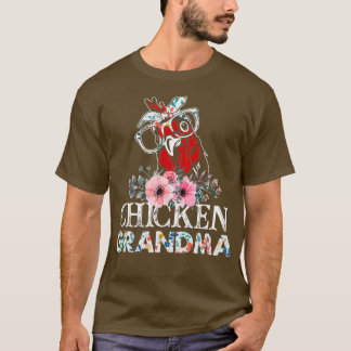 Chicken Grandma Floral T-shirt