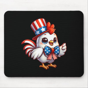 Chicken Happy 4 juli Onafhankelijkheidsdag Mannen  Muismat