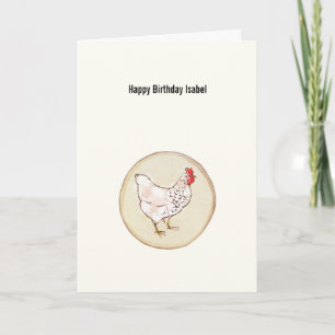 Chicken Happy Birthday Kaart
