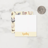 Chicken Happy Notecards Notitiekaartje (Voorkant / Achterkant in situ)