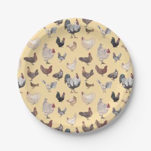 Chicken Happy Paper & Party-Borden Papieren Bordje