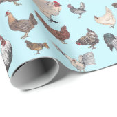 Chicken Happy Wrapping Paper Cadeaupapier (Rol Hoek)
