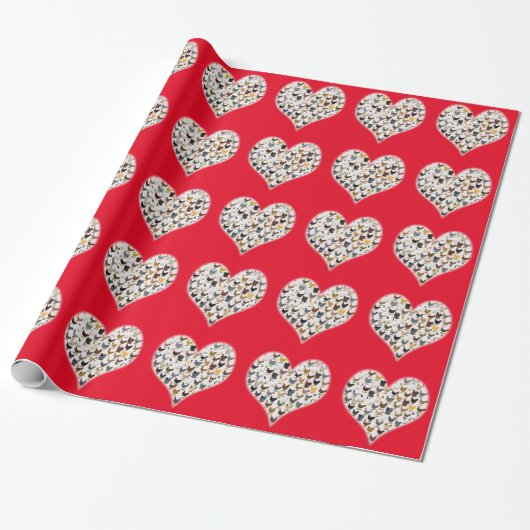 Chicken Heart Cadeaupapier (Uitgerold)