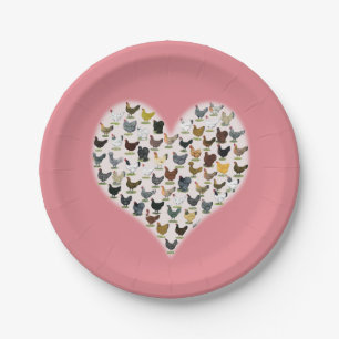 Chicken Heart Papieren Bordje
