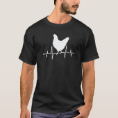 Chicken heartbeat chicken frequency my heart beats t-shirt (Voorkant)