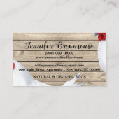 Chicken Hen Rustic Organic Egg Boerderij Visitekaartje (Achterkant)