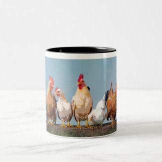 Chicken Hen Tweekleurige Koffiemok