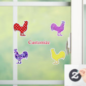 Chicken Hens Thunder_Cove Raamsticker (Huis)