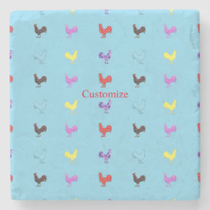 Chicken Hens Thunder_Cove Stenen Onderzetter