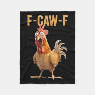 Chicken Humor F-caw-f Shirt Ongepast Quote Ro Fleece Deken