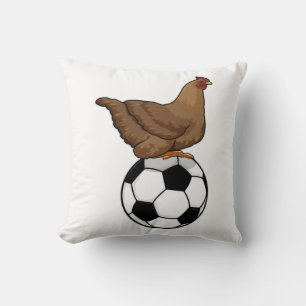 Chicken in Soccer Sports Kussen