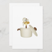 Chicken in Soup Invitation Kaart (Voorkant / Achterkant)