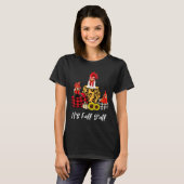 Chicken It's Fall Y'all Leopard Pumpkin Autumn Tha T-shirt (Voorkant volledig)