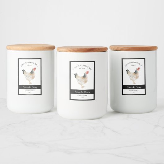 Chicken Jerky Label Voedselcontainer Etiket (Flessen)