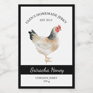 Chicken Jerky Label Voedselcontainer Etiket