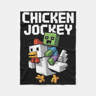 Chicken Jockey Pixel Grappig Fleece Deken