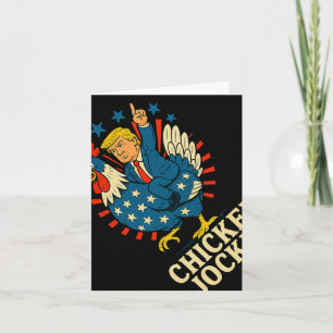 Chicken Jockey Trump Funny Meme 1 Kaart