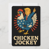 Chicken Jockey Trump Funny Meme Kaart (Achterkant)