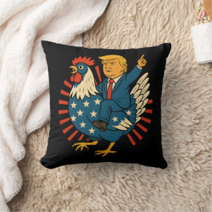 Chicken Jockey Trump Funny Meme Kussen