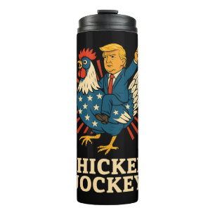 Chicken Jockey Trump Funny Meme Thermosbeker