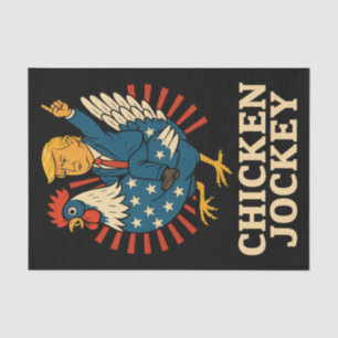 Chicken Jockey Trump Funny Meme Tissuepapier