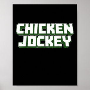 Chicken Jockey Video Game Viral Gamer Meme Kostuum Poster
