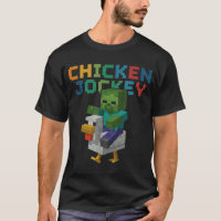 Chicken Jockey Zombie Pixel Grappig