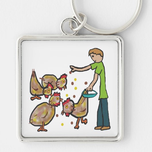 Chicken Keeping Sleutelhanger (Voorkant)