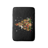 Chicken Kerstbomen Licht Funny Chicken Xmas Badmat (Voorkant Verticaal)