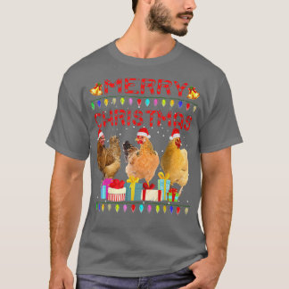Chicken Kerstlamles Merry Xmas Chicken Funny T-shirt