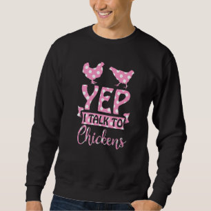 Chicken Lady Yep Ik praat met kippen Polka Dots Trui
