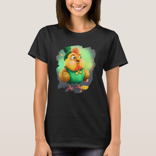 Chicken Leprechaun St Patricks Day Chicken T-shirt (Voorkant)
