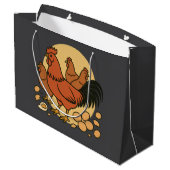Chicken Lover Gift Bag Groot Cadeauzakje (Achterkant Gekanteld)