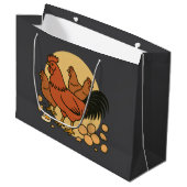 Chicken Lover Gift Bag Groot Cadeauzakje (Voorkant Gekanteld)