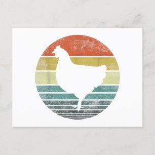 Chicken Lover Gifts Funny Farmer Retro  Far Feestdagenkaart