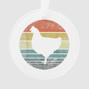 Chicken Lover Gifts Funny Farmer Retro Far Ornament