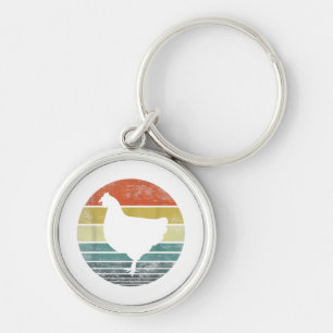 Chicken Lover Gifts Funny Farmer Retro  Far Sleutelhanger