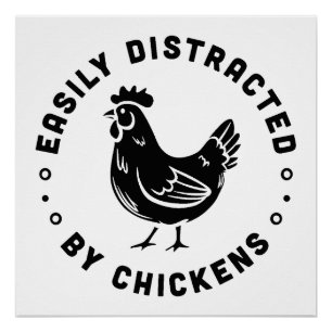 Chicken lover grappig land boerderij life quotes perfect poster