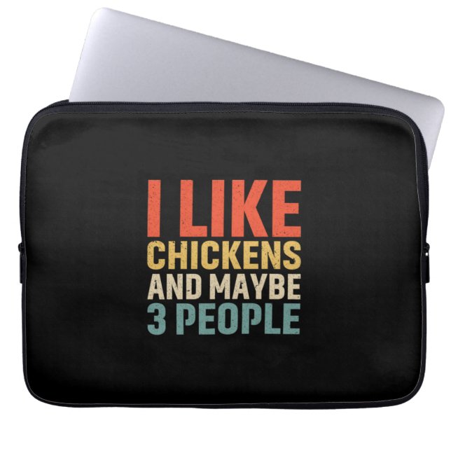 Chicken Lover | Ik hou van kippen Laptop Sleeve (Voorkant)