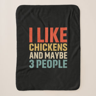 Chicken Lover Ik hou van kippen Sherpa Deken